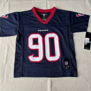 Boys NFL Team Apparel Houston Texans Jadeveon Clowney Youth Jersey Size 4
